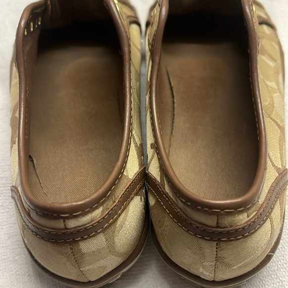 Coach Dee Logo Tennis Shoe Lace Up Brown Sneaker Size 7B Athletic Preppy Retro - Picture 8 of 17